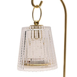 Single LED Table Lamp with Hanging Shade - Gold & Clear