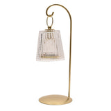 Single LED Table Lamp with Hanging Shade - Gold & Clear