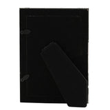 Faceted Block Glass Photo Frame with Stand - Silver & Clear