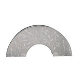 Glitter Leaf Glass Triple Tealight Candle Holder - Silver & Clear