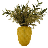 Bunched Lemon Glass Bud Vase with Peel Texture - Yellow