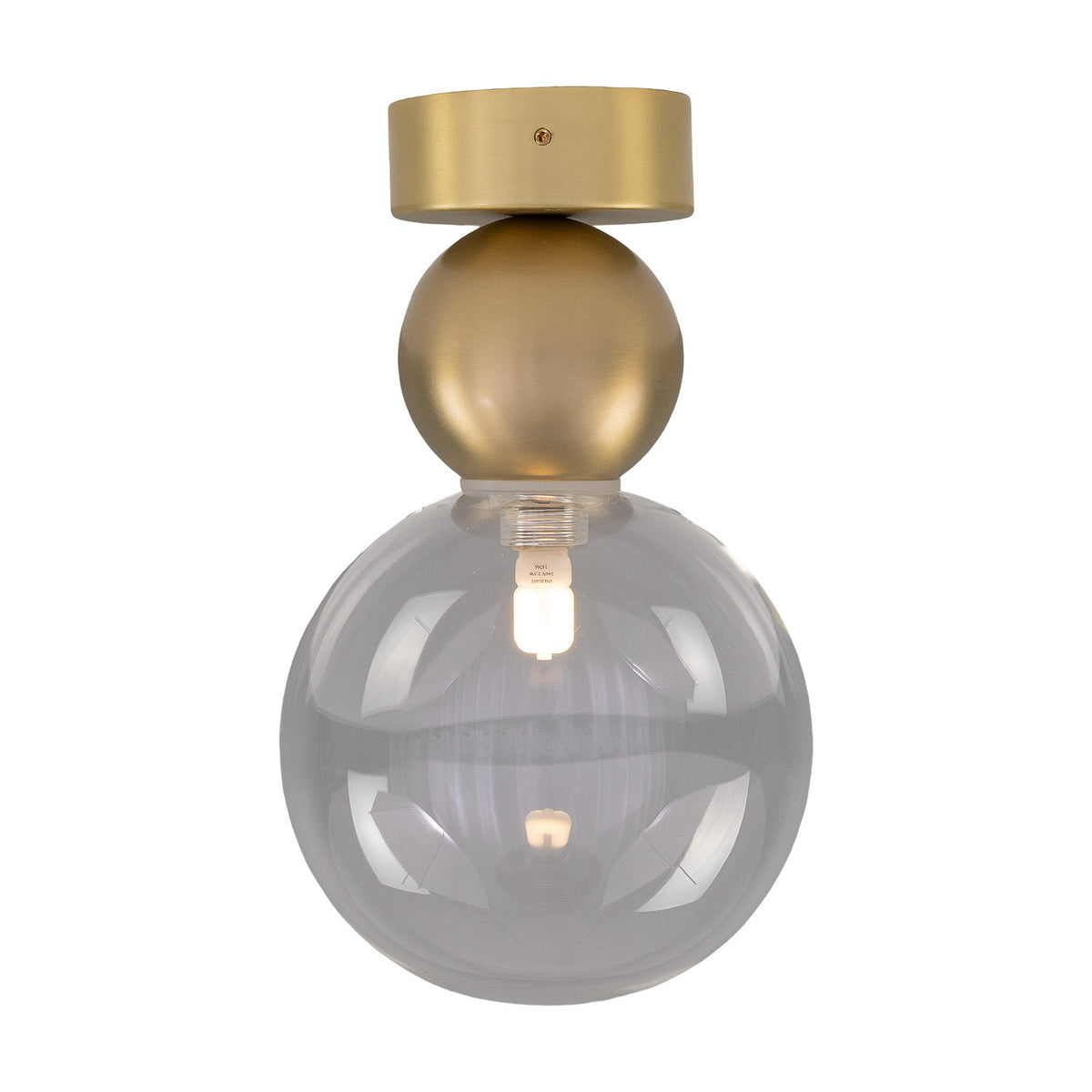 Helena Glass Globe Flush Ceiling Light