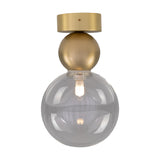 Helena Glass Globe Flush Ceiling Light