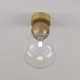Helena Glass Globe Flush Ceiling Light