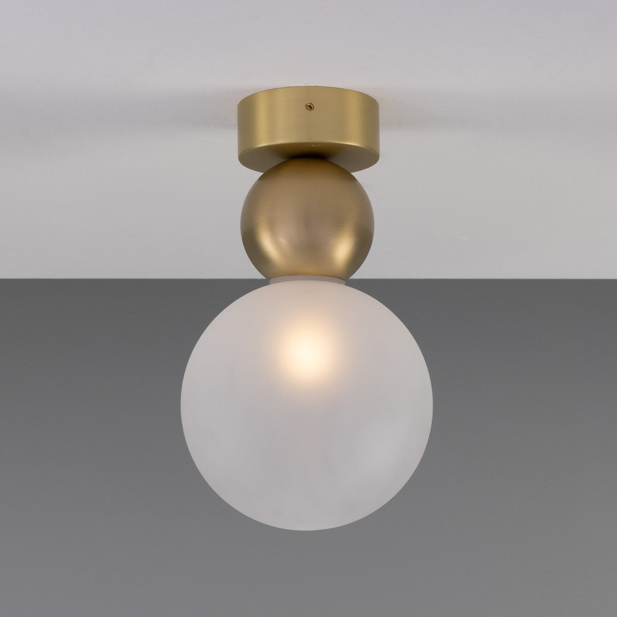 Helena Glass Globe Flush Ceiling Light