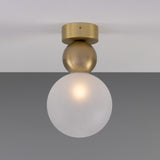 Helena Glass Globe Flush Ceiling Light