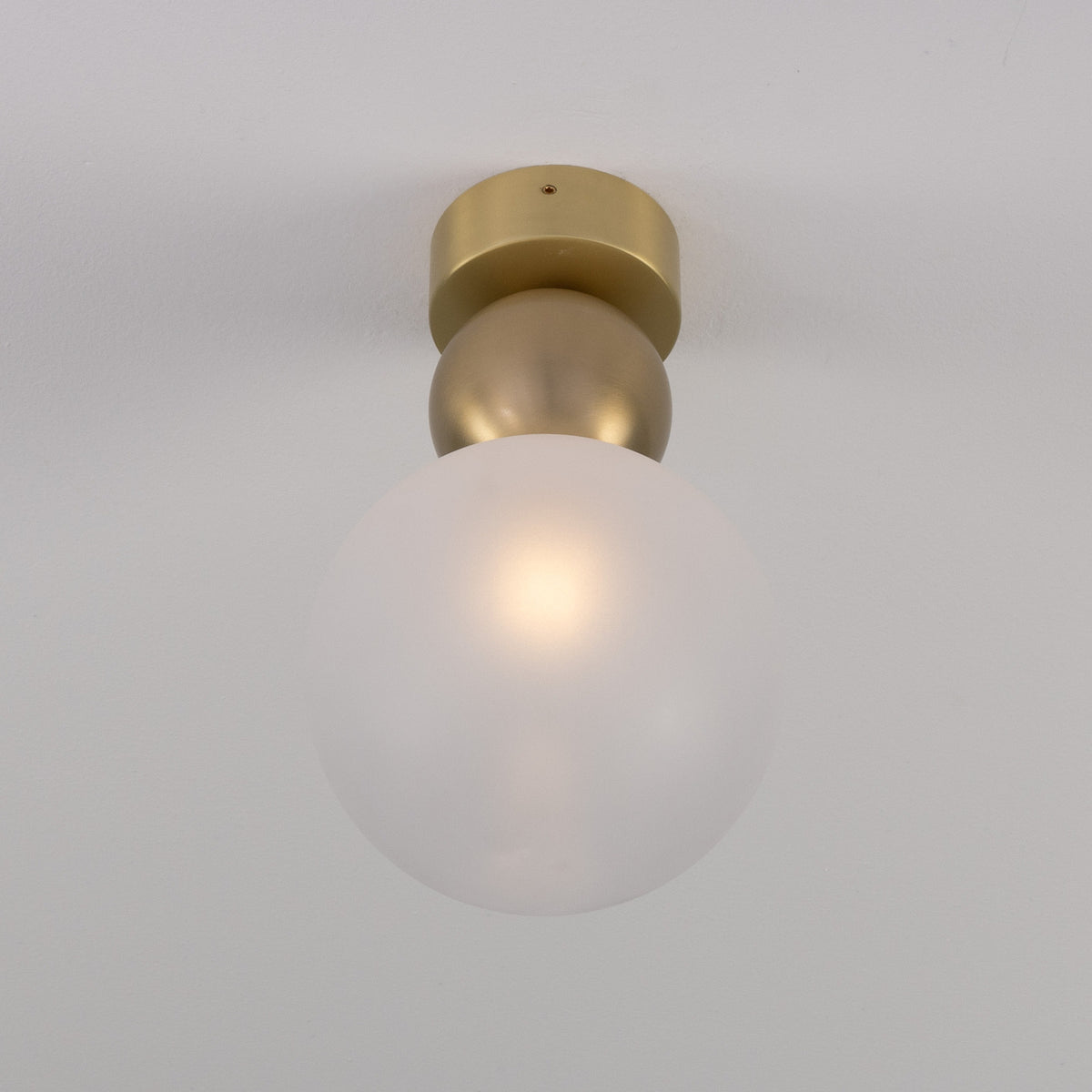 Helena Glass Globe Flush Ceiling Light