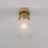 Helena Glass Globe Flush Ceiling Light