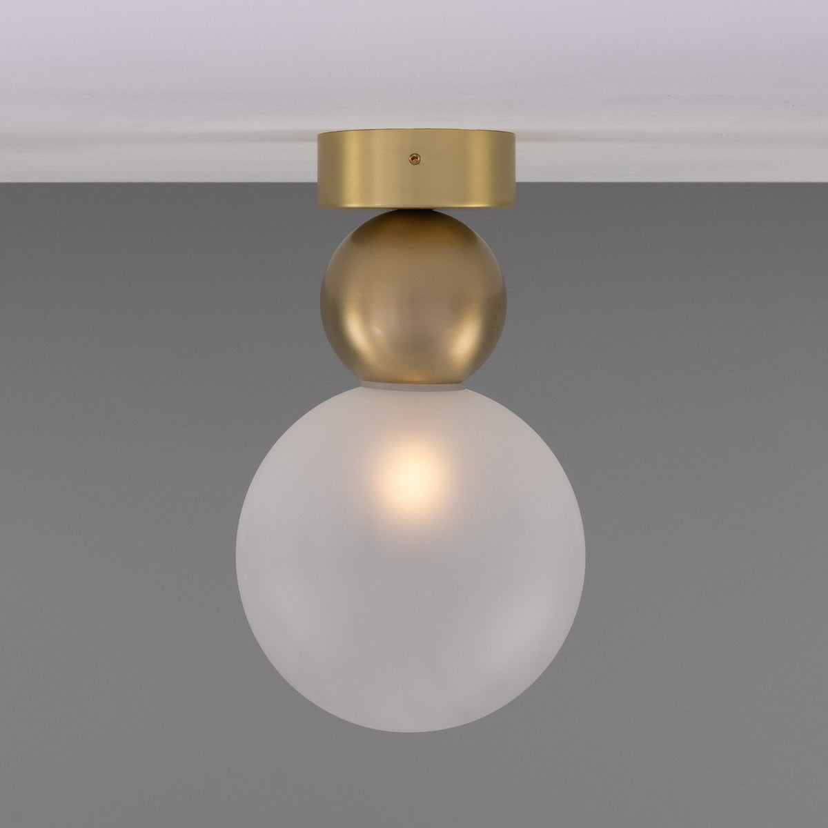 Helena Glass Globe Flush Ceiling Light