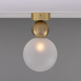 Helena Glass Globe Flush Ceiling Light
