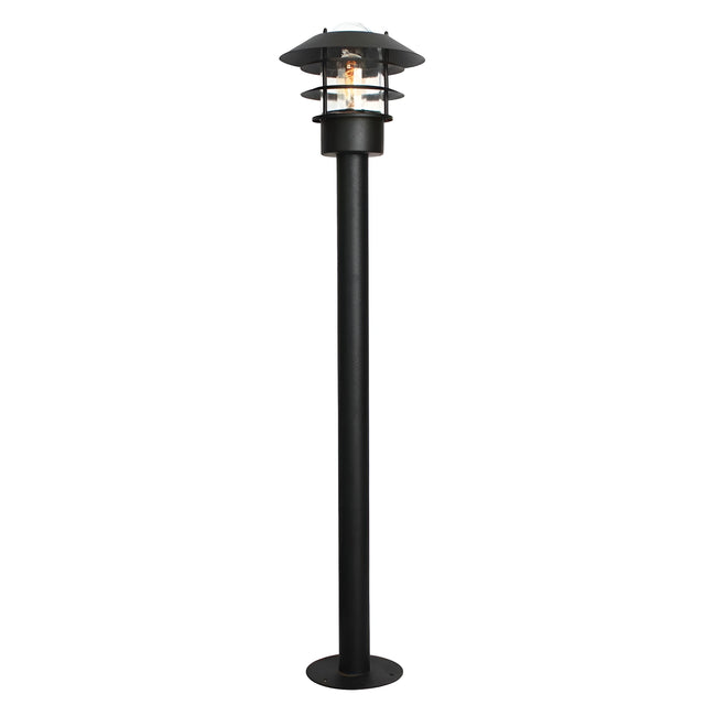 Helsingor 1 Light Bollard Lantern - Black