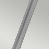 Helsingor 1 Light Bollard Lantern in silver set against a light gray background, embodying Scandinavian minimalism.