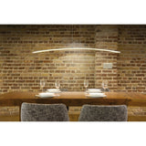 Hemisferic 110cm LED Linear Suspension Light 28W 3000K Bar - Chrome