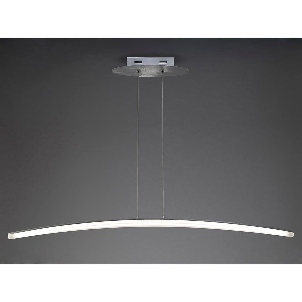 Hemisferic 110cm LED Linear Suspension Light 28W 3000K Bar - Chrome