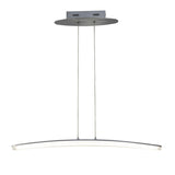 Hemisferic 70cm LED Linear Suspension Light 20W 3000K Bar - Chrome