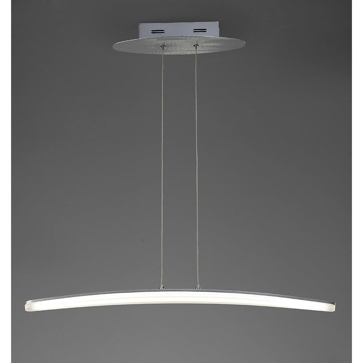 Hemisferic 70cm LED Linear Suspension Light 20W 3000K Bar - Chrome