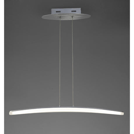 Hemisferic 70cm LED Linear Suspension Light 20W 3000K Bar - Chrome