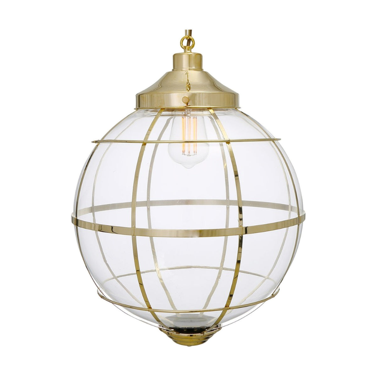 Henlow Glass Lantern Globe Pendant Light