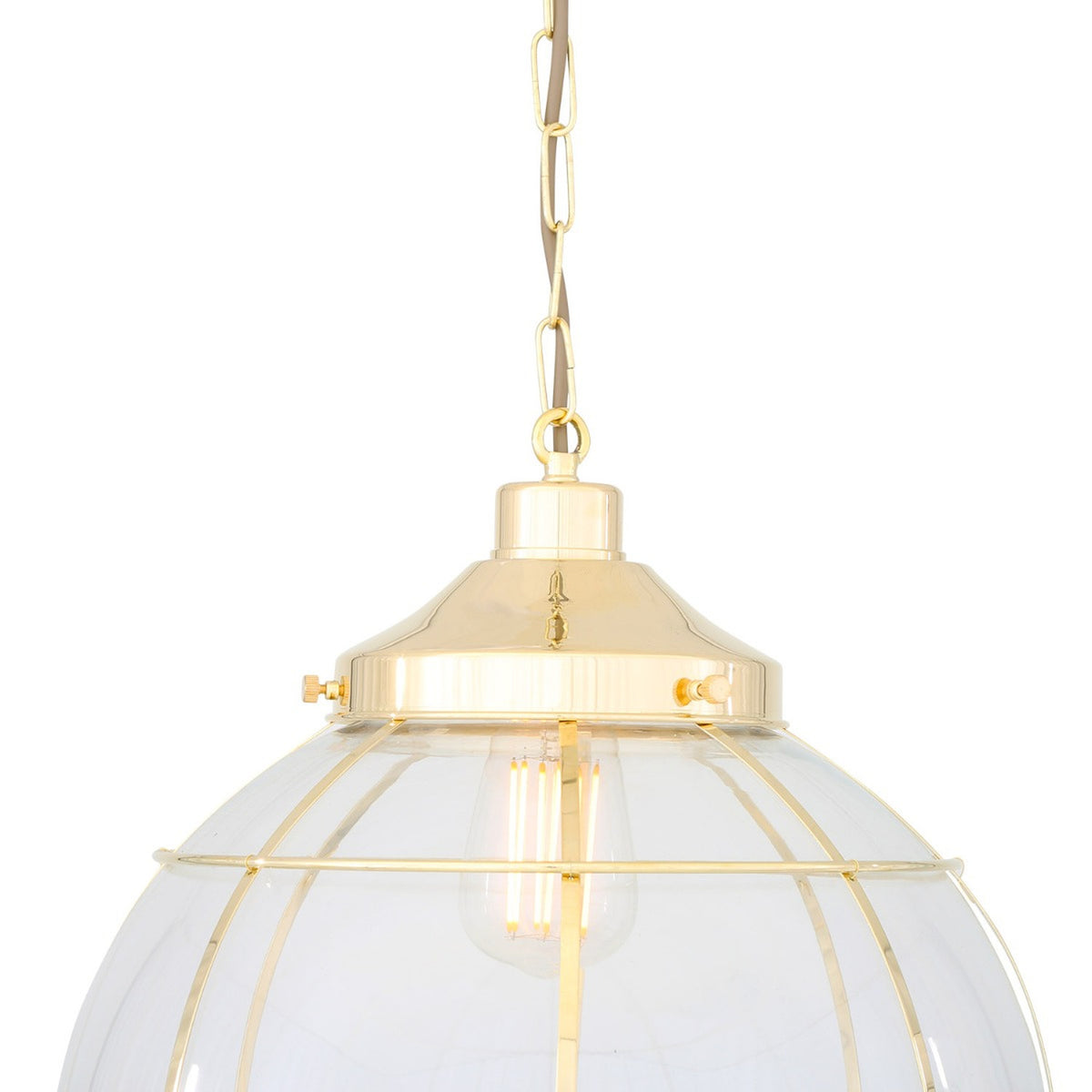 Henlow Glass Lantern Globe Pendant Light