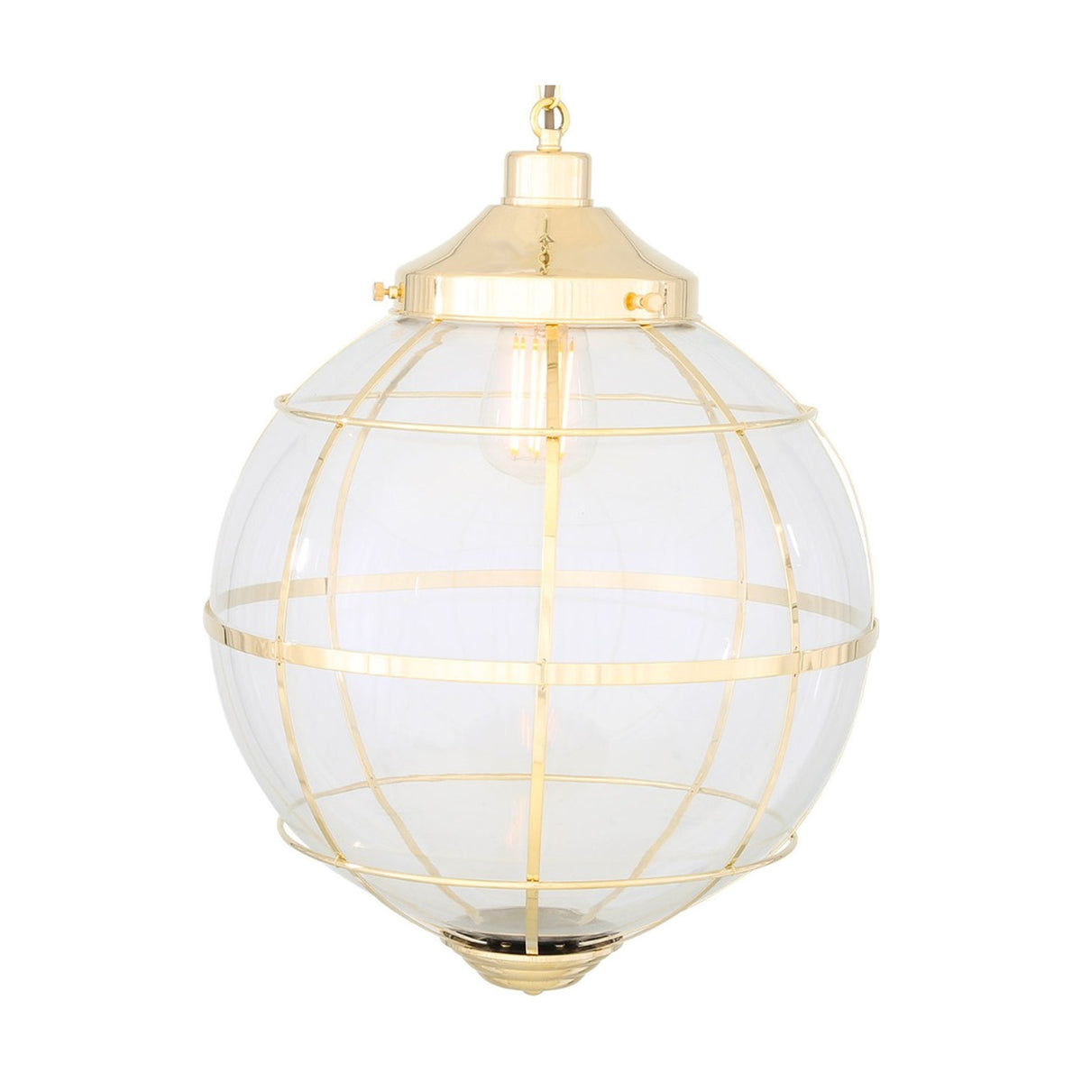 Henlow Glass Lantern Globe Pendant Light