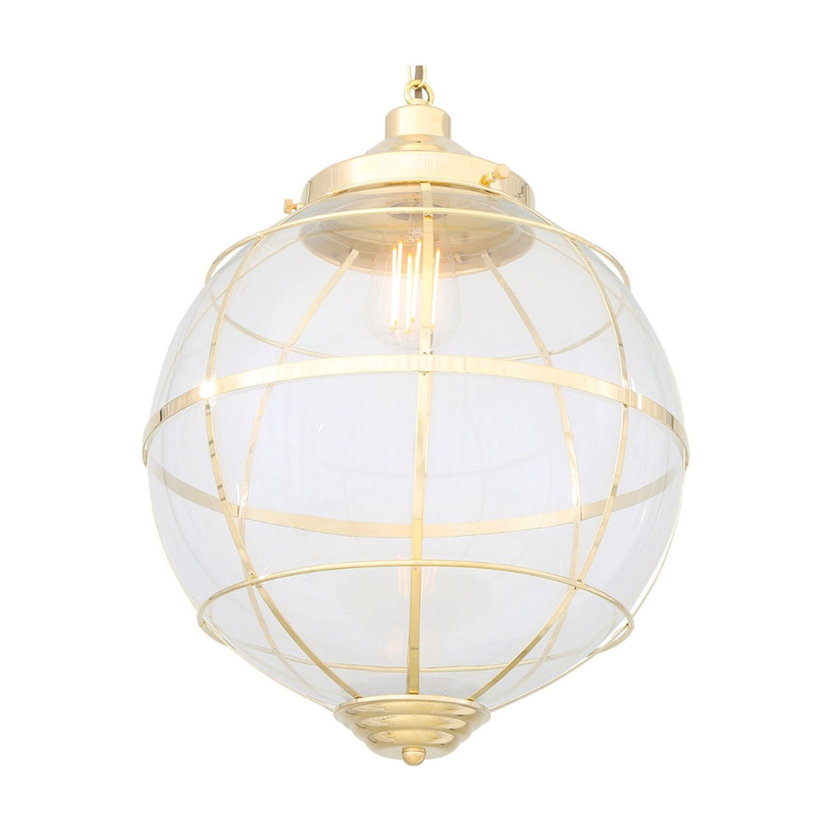 Henlow Glass Lantern Globe Pendant Light