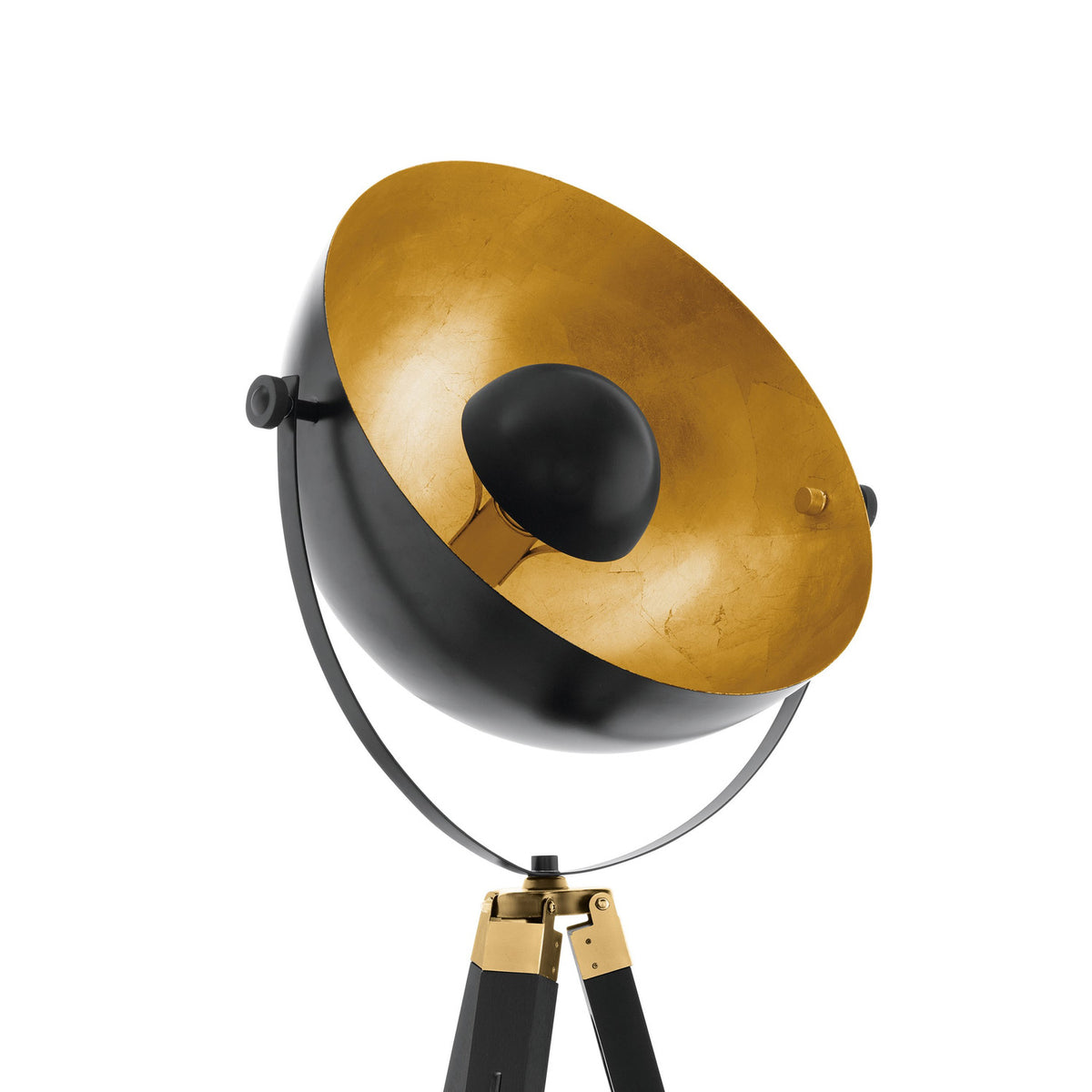 Henorne Floor Lamp - Black, Brass & Gold