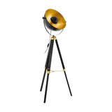 Henorne Floor Lamp - Black, Brass & Gold