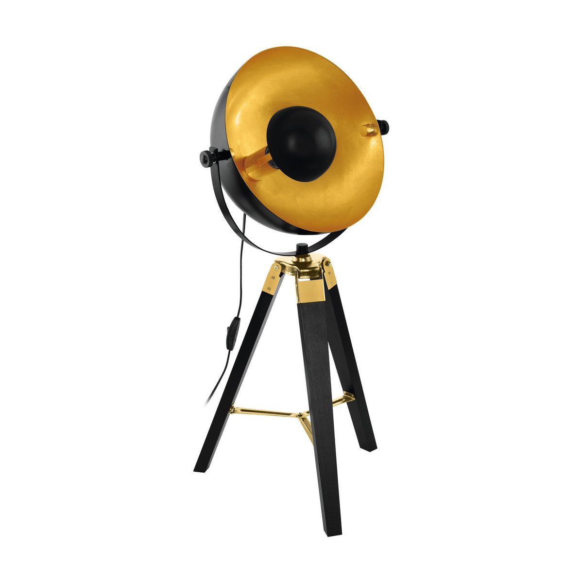 Henorne Table Lamp - Black, Brass & Gold