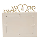 25th Anniversary MDF Photo Frame 6 x 4in - Cream & Gold