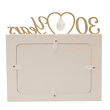30th Anniversary MDF Photo Frame 6 x 4in - Cream & Gold