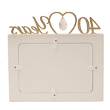 40th Anniversary MDF Photo Frame 6 x 4in - Cream & Gold