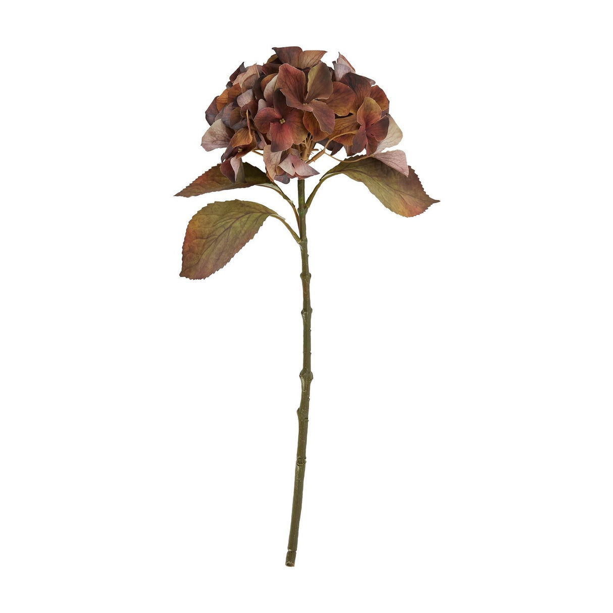 Autumn Browns Artificial Hydrangea Stem