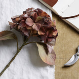 Autumn Browns Artificial Hydrangea Stem