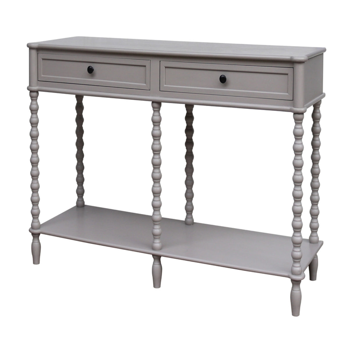 Halvorne Large Two Drawer Console Table – Grey