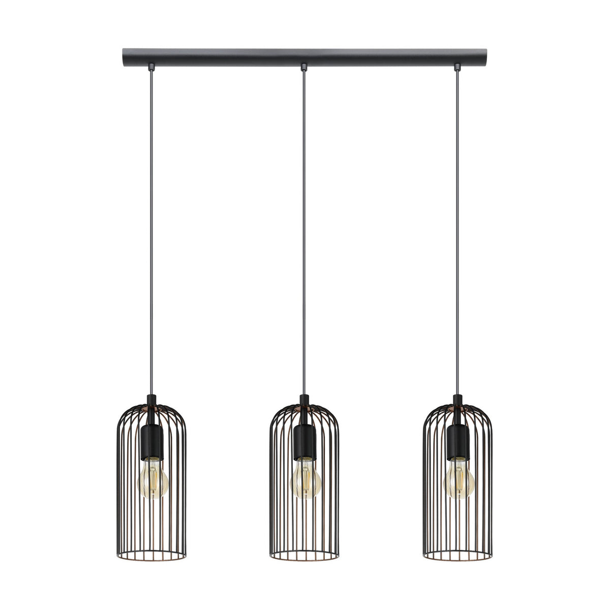 Hilorne Linear Pendant Light - Black & Copper