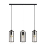 Hilorne Linear Pendant Light - Black & Copper