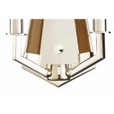 Hilton 2 Light Wood Wall Light - Nickel & Taupe
