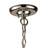 Hilton 30cm Tetragonal 3 Light Wood Chandelier - Nickel & Taupe