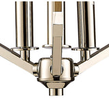 Hilton 30cm Tetragonal 3 Light Wood Chandelier - Nickel & Taupe