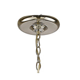 Hilton 112cm Decagonal 10 Light Wood Chandelier - Nickel & Taupe