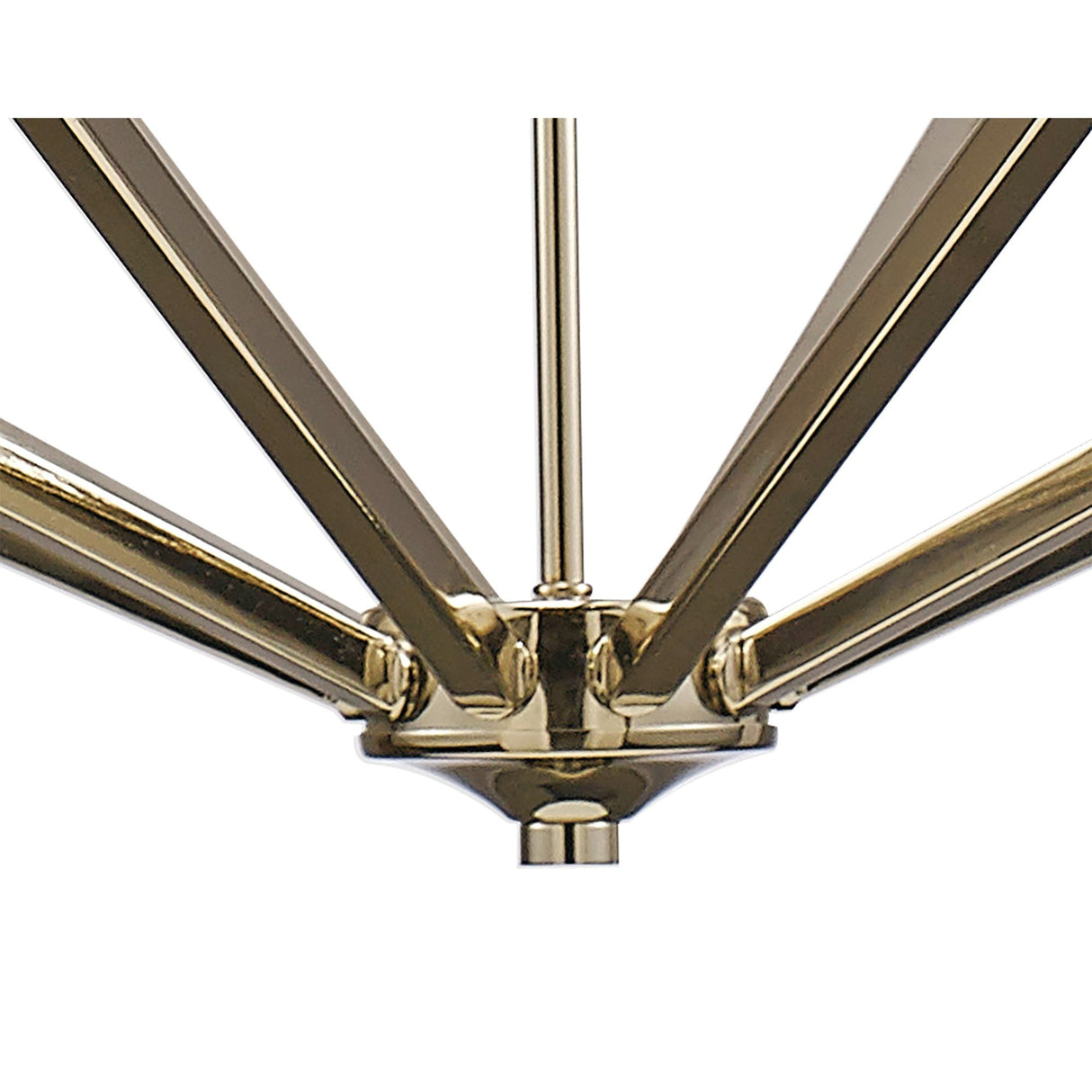 Hilton 112cm Decagonal 10 Light Wood Chandelier - Nickel & Taupe