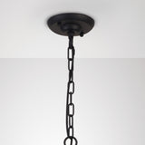 Hilton 30cm Tetragonal 3 Light Wood Chandelier - Black & Dark Grey