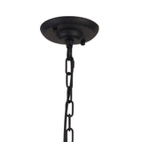 Hilton 30cm Tetragonal 3 Light Wood Chandelier - Black & Dark Grey