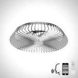 Himalaya CCT Dimmable LED Ceiling Retractable Fan Light With Remote, APP & Voice Control - Silver