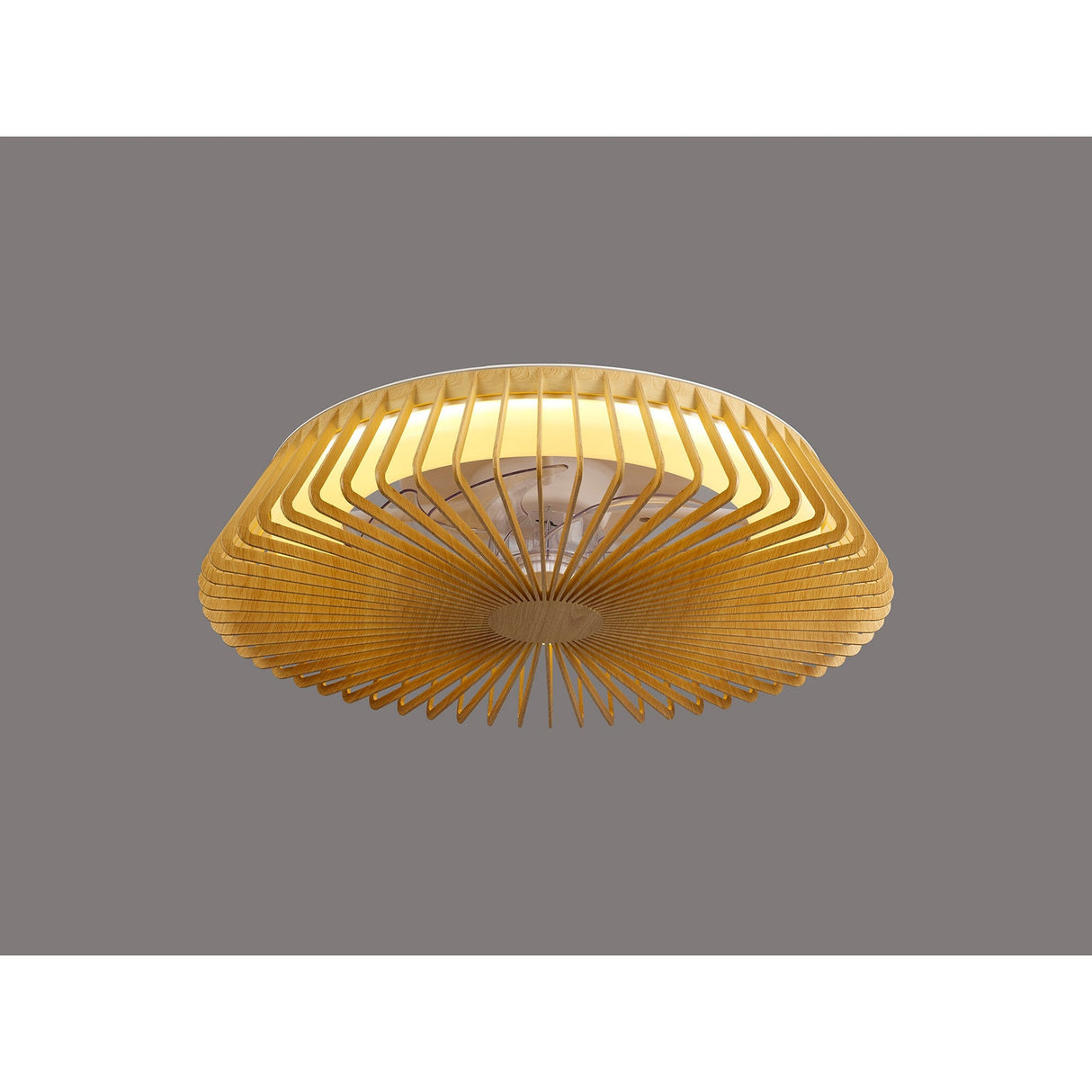 Himalaya CCT Dimmable LED Ceiling Retractable Fan Light With Remote, APP & Voice Control - Brown