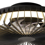 Himalaya Mini CCT Dimmable LED Ceiling Retractable Fan Light With Remote Control - Black