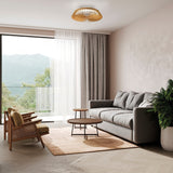 Himalaya Mini CCT Dimmable LED Ceiling Retractable Fan Light With Remote Control - Brown