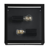 Hirbessa 2 Light Outdoor Wall Light 29cm - Black