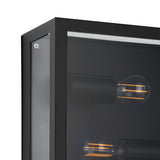 Hirbessa 2 Light Outdoor Wall Light 29cm - Black
