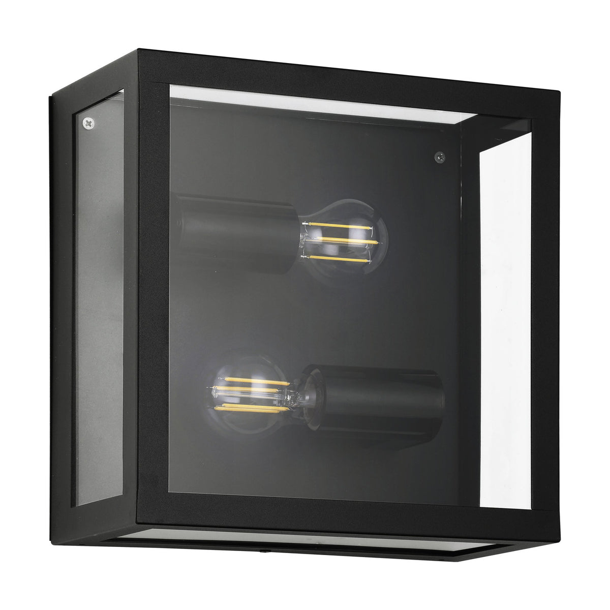 Hirbessa 2 Light Outdoor Wall Light 29cm - Black